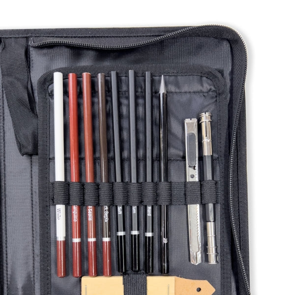 Elements Sketching Zip Wallet 36 piece Set – Artist Brush Wallet Set