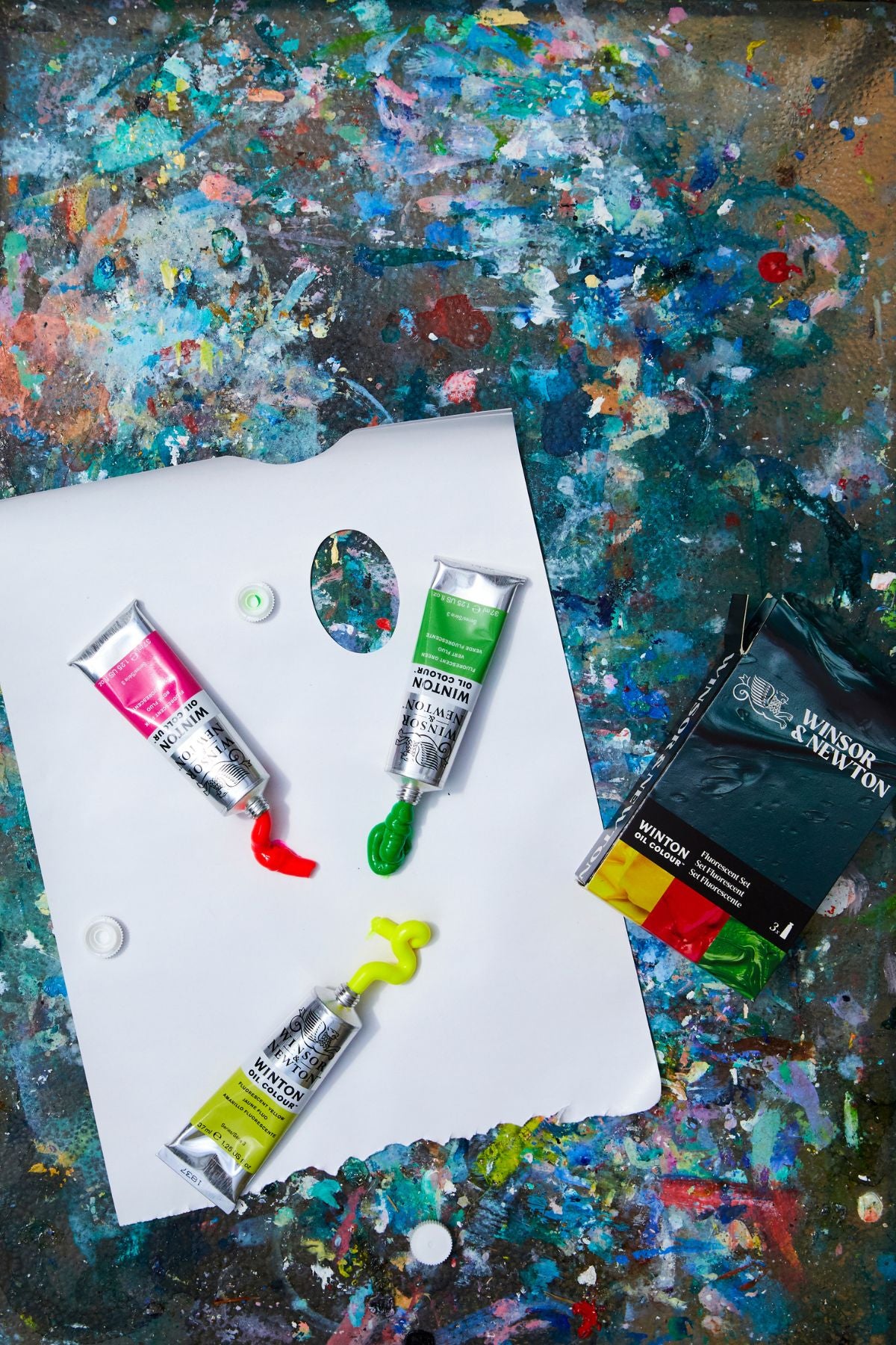 Winsor & Newton WINTON OIL COLOUR 3X37ML TUBES FLUORESCENT SET - Winsor & Newton at DRK Crafts