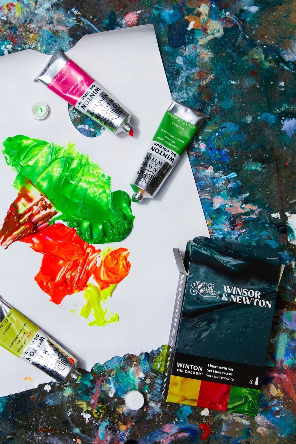 Winsor & Newton WINTON OIL COLOUR 3X37ML TUBES FLUORESCENT SET - Winsor & Newton at DRK Crafts