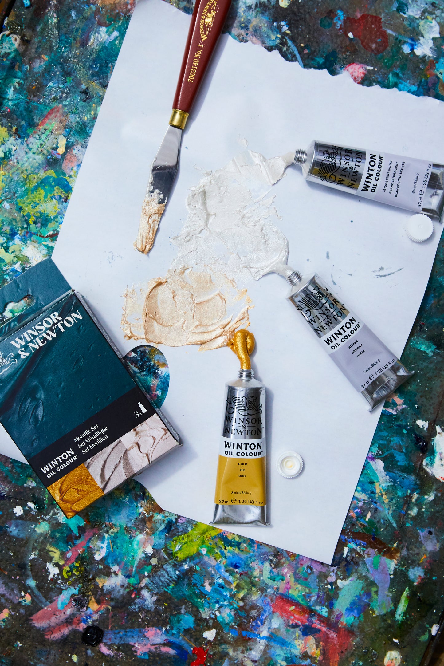 Winsor & Newton WINTON OIL COLOUR 3X37ML TUBES METALLIC SET - Winsor & Newton at DRK Crafts