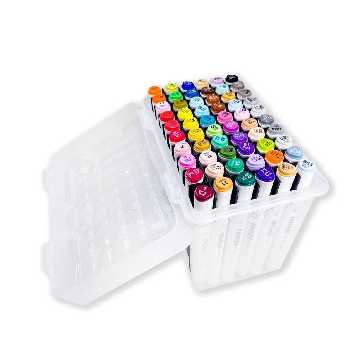 Elements Kroma Alcohol Markers 60 piece Set with Storage Box – Art & Craft Essential