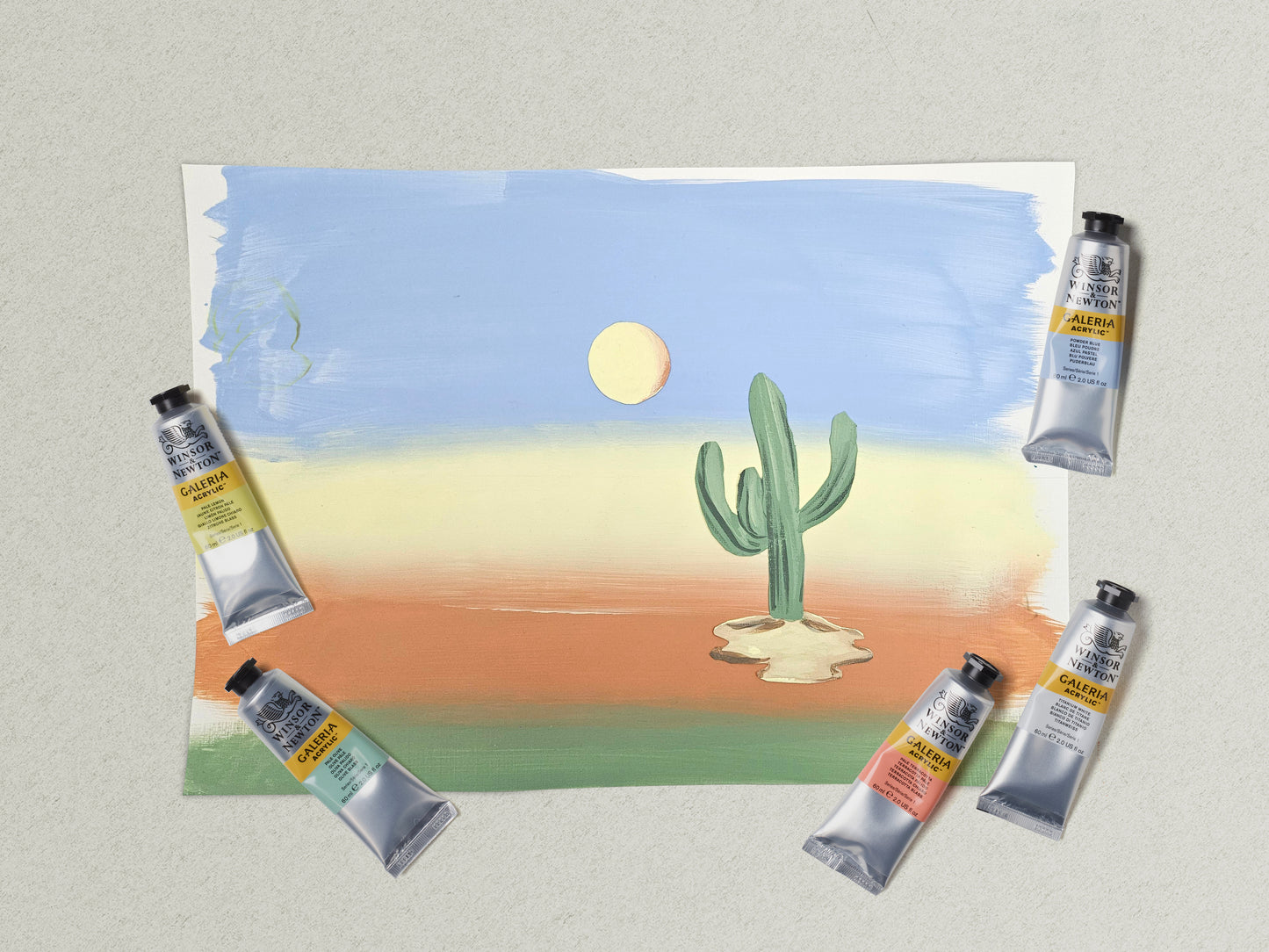 Winsor & Newton Galeria Acrylic Colour 5x60ml Tubes Pastel Set - Winsor & Newton at DRK Crafts