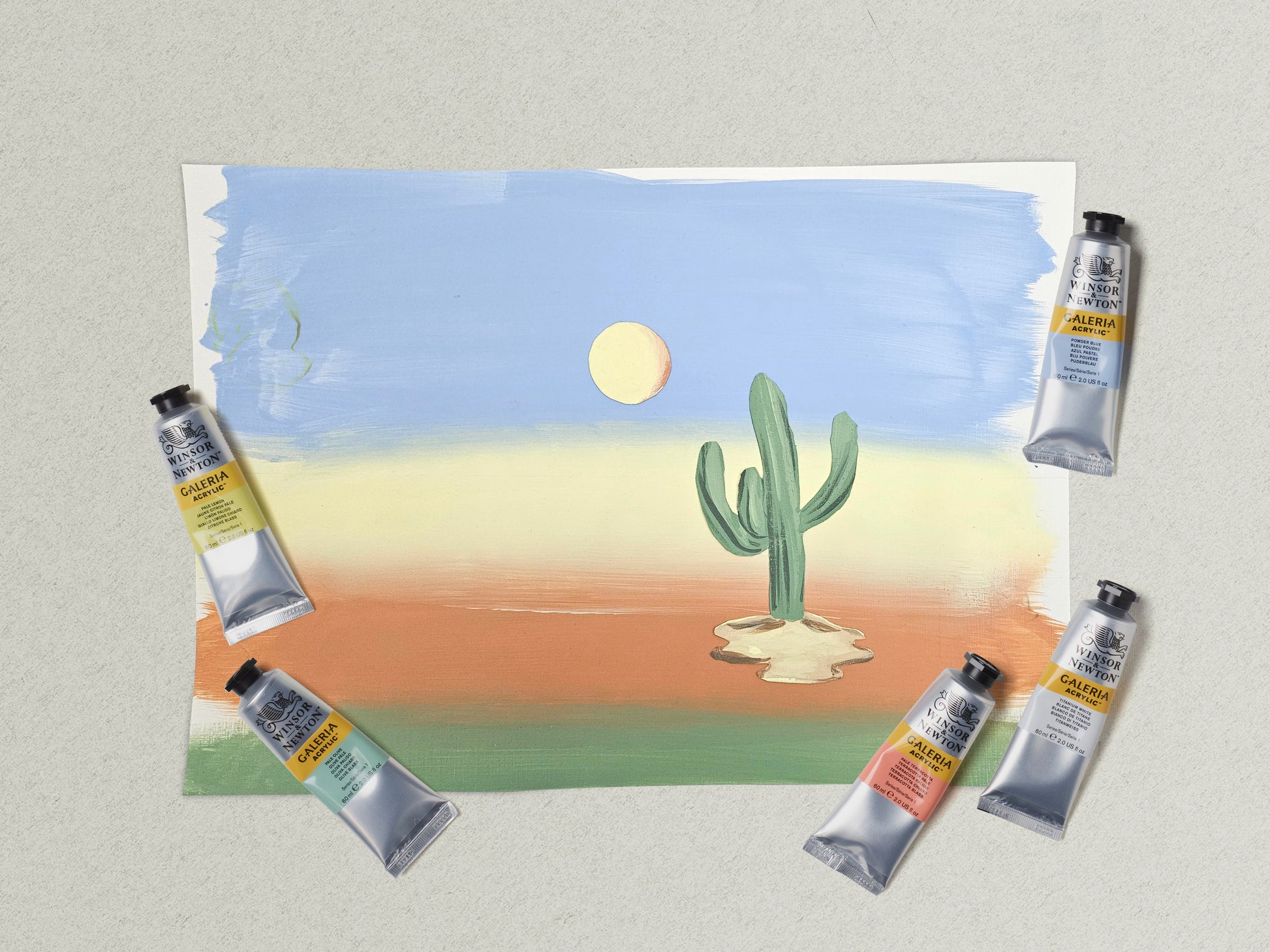 Winsor & Newton Galeria Acrylic Colour 5x60ml Tubes Pastel Set - Winsor & Newton at DRK Crafts