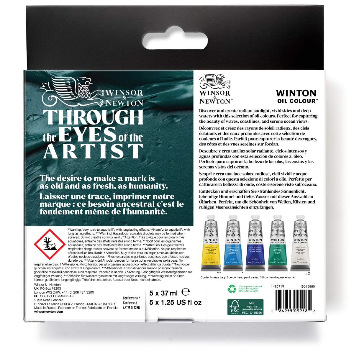 Winsor & Newton Winton Oil Colour 5x37ml Tubes Seascapes Set - Winsor & Newton at DRK Crafts
