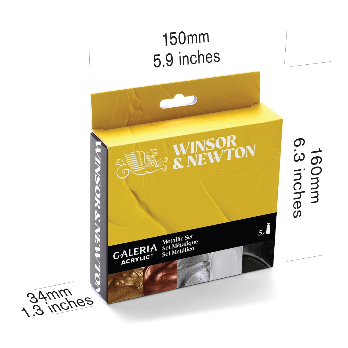 Winsor & Newton Galeria Acrylic Colour 5x60ml Tubes Metallic Set - Winsor & Newton at DRK Crafts