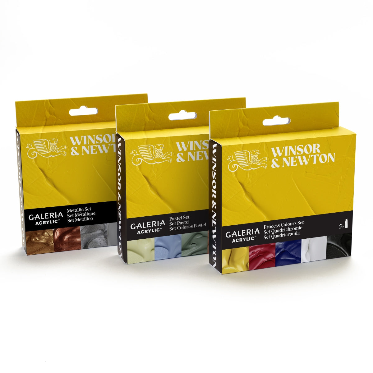 Winsor & Newton Galeria Acrylic Colour 5x60ml Tubes Metallic Set - Winsor & Newton at DRK Crafts