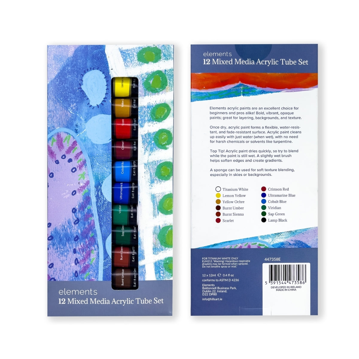 Elements Mixed Media Travel Bag 70 piece Set with A Frame Easel – Professional Artist Easel