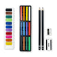 Elements Mixed Media Travel Bag 70 piece Set with A Frame Easel – Professional Artist Easel
