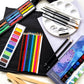 Elements Mixed Media Travel Bag 70 piece Set with A Frame Easel – Professional Artist Easel