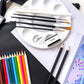 Elements Mixed Media Travel Bag 70 piece Set with A Frame Easel – Professional Artist Easel