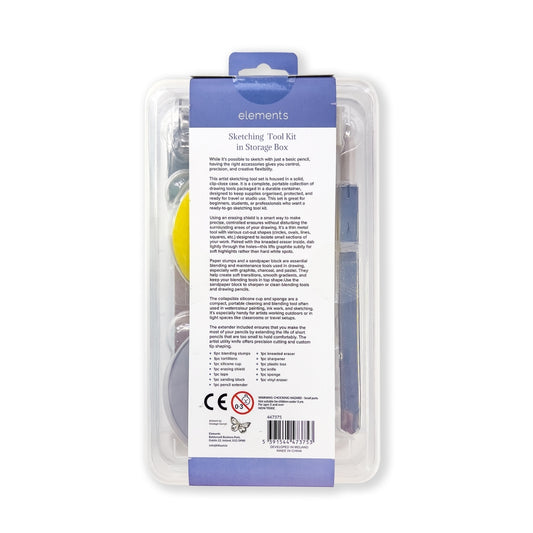 Elements Sketching Tools 20 piece Set with Storage Box – Art & Craft Essential