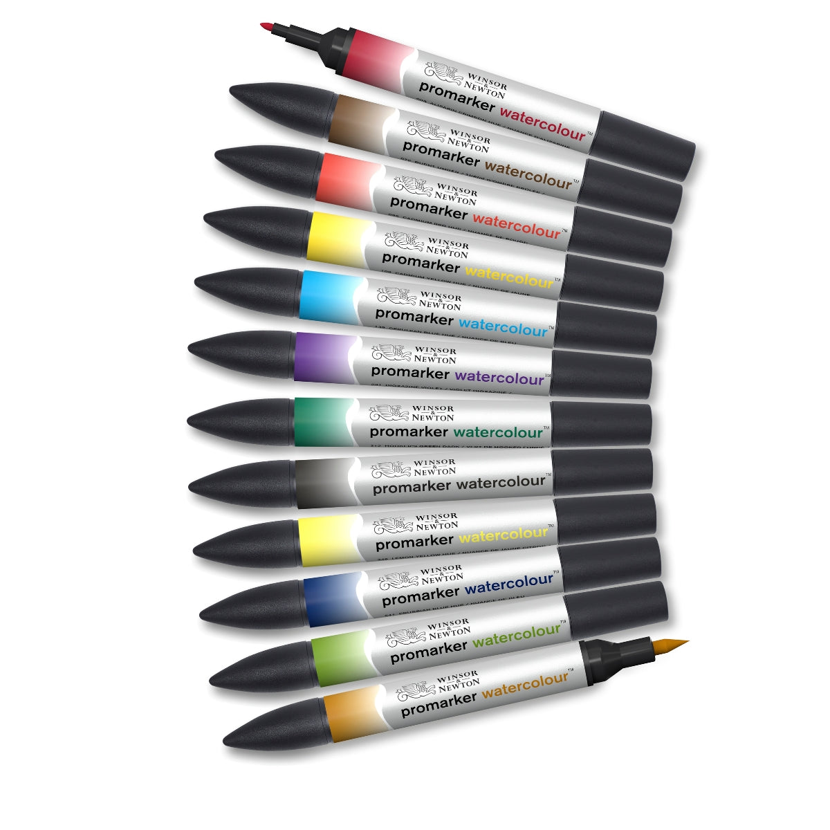 Winsor & Newton Promarker Watercolour 12 Set - Basic Tones - Winsor & Newton at DRK Crafts