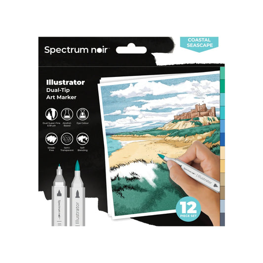 Crafter's Companion Illustrator by Spectrum Noir 12 Pen Set - Seascape