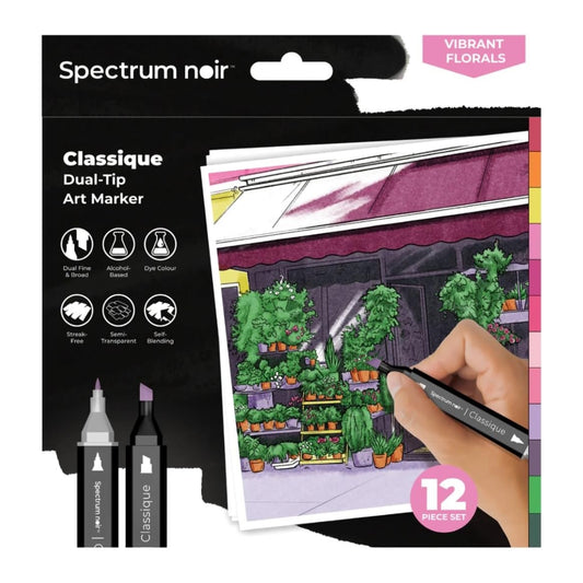 Crafter's Companion Spectrum Noir Classique (12PC) - Floral