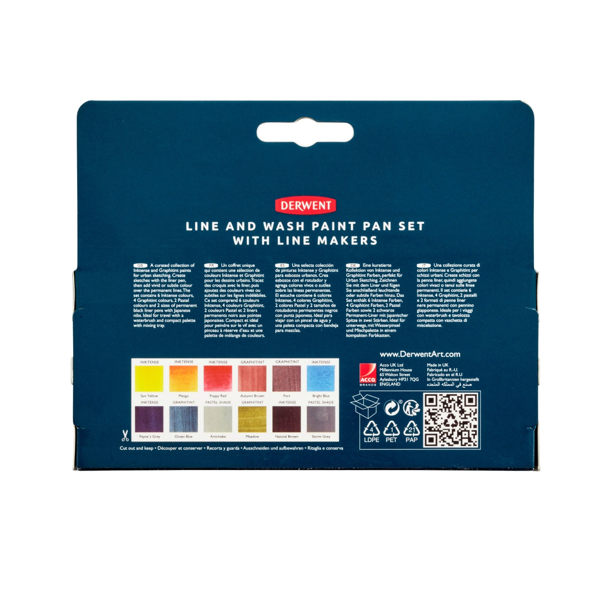 Derwent Line And Wash Paint Set