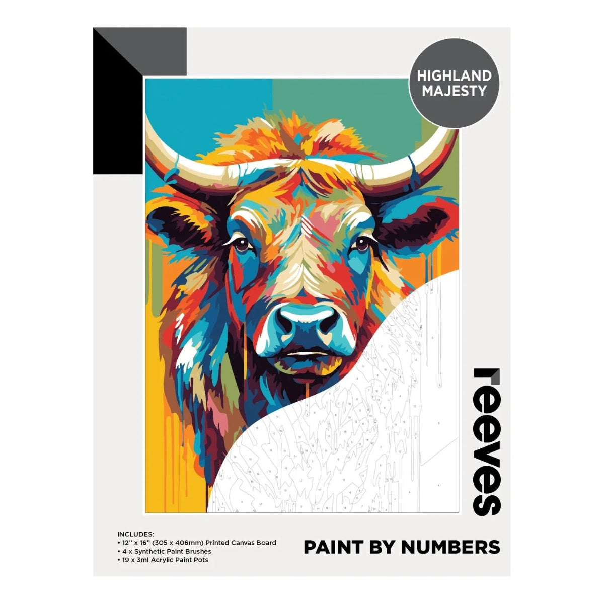 Reeves Paint by Numbers 12x16 inch - Highland Majesty