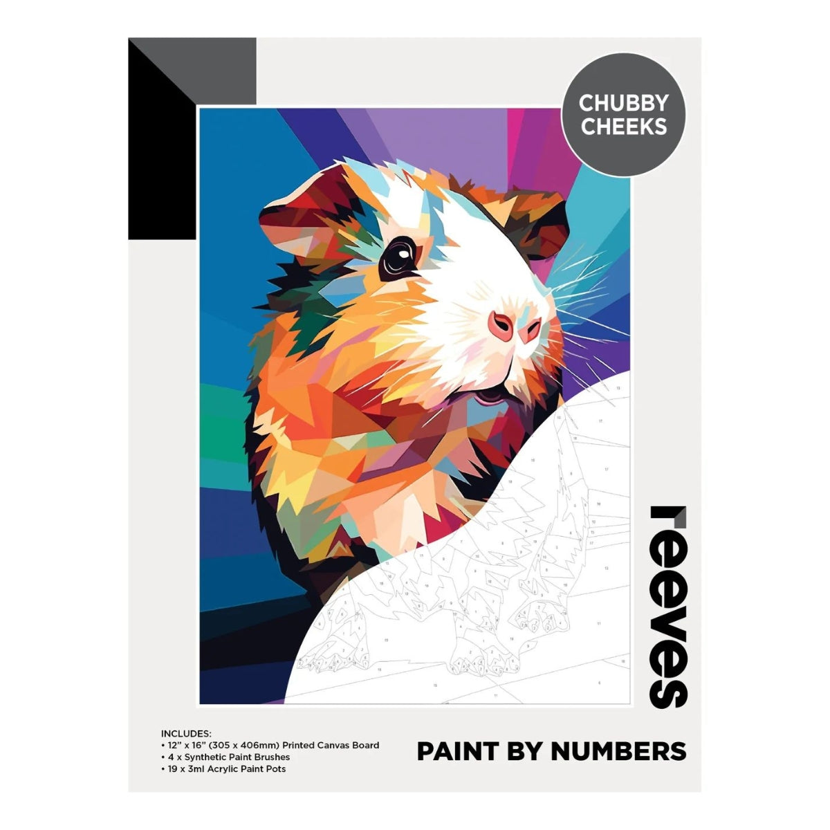 Reeves Paint by Numbers 12x16 inch - Chubby Cheeks