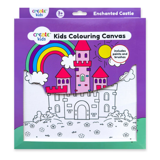 Colouring Canvas Kit - Enchanted Castle - Create Kids