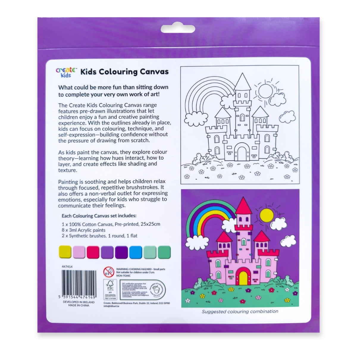 Colouring Canvas Kit - Enchanted Castle - Create Kids image 2
