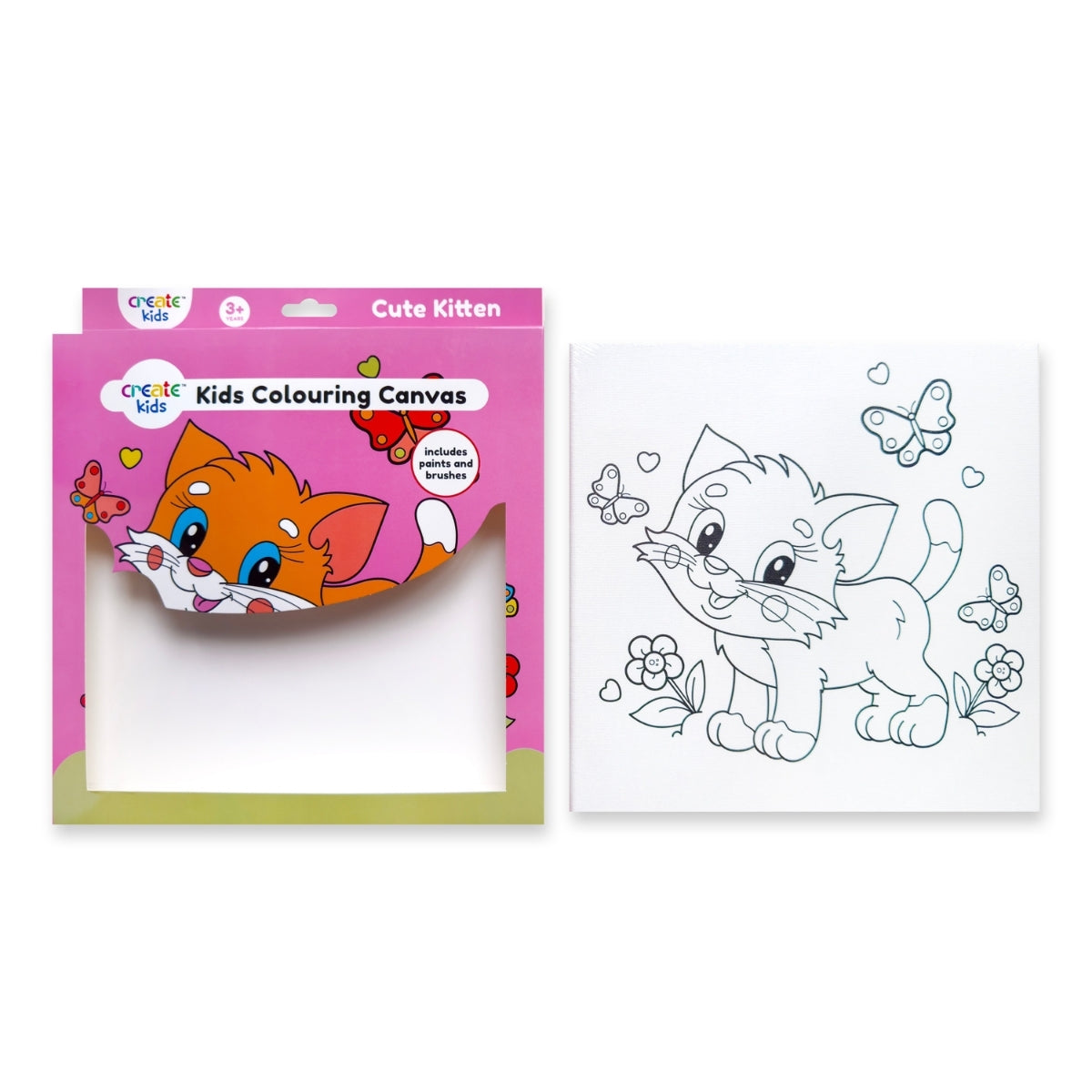 Colouring Canvas Kit - Cute Kitten - Create Kids image 3