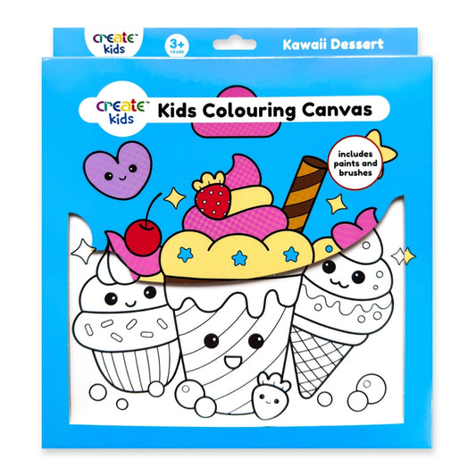Colouring Canvas Kit - Kawaii Dessert - Create Kids