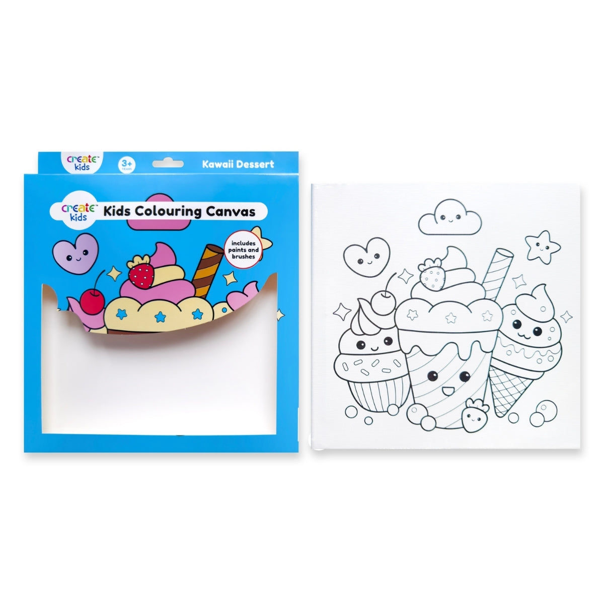Colouring Canvas Kit - Kawaii Dessert - Create Kids image 3
