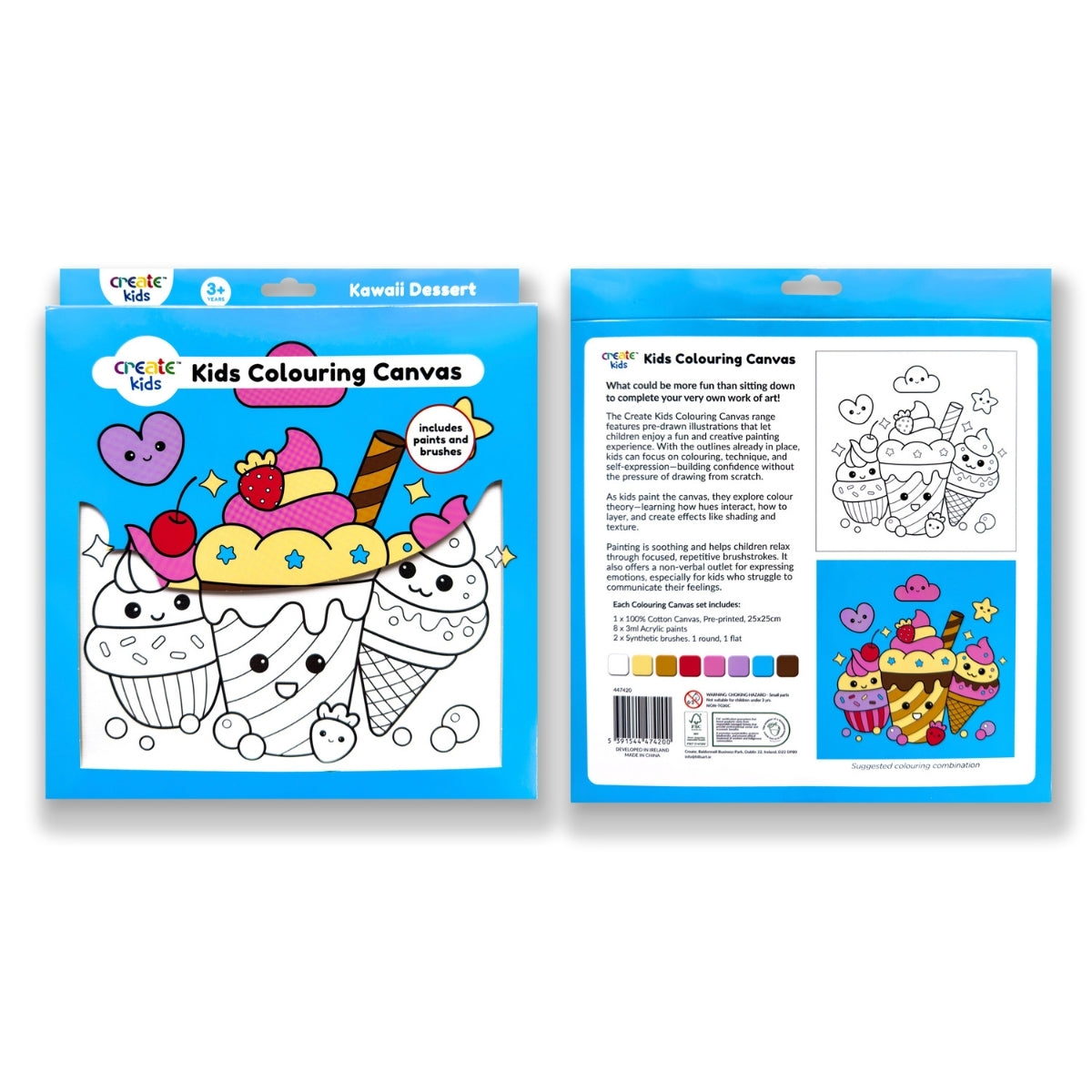 Colouring Canvas Kit - Kawaii Dessert - Create Kids image 5