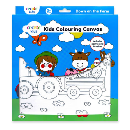 Colouring Canvas Kit - Down on the Farm - Create Kids