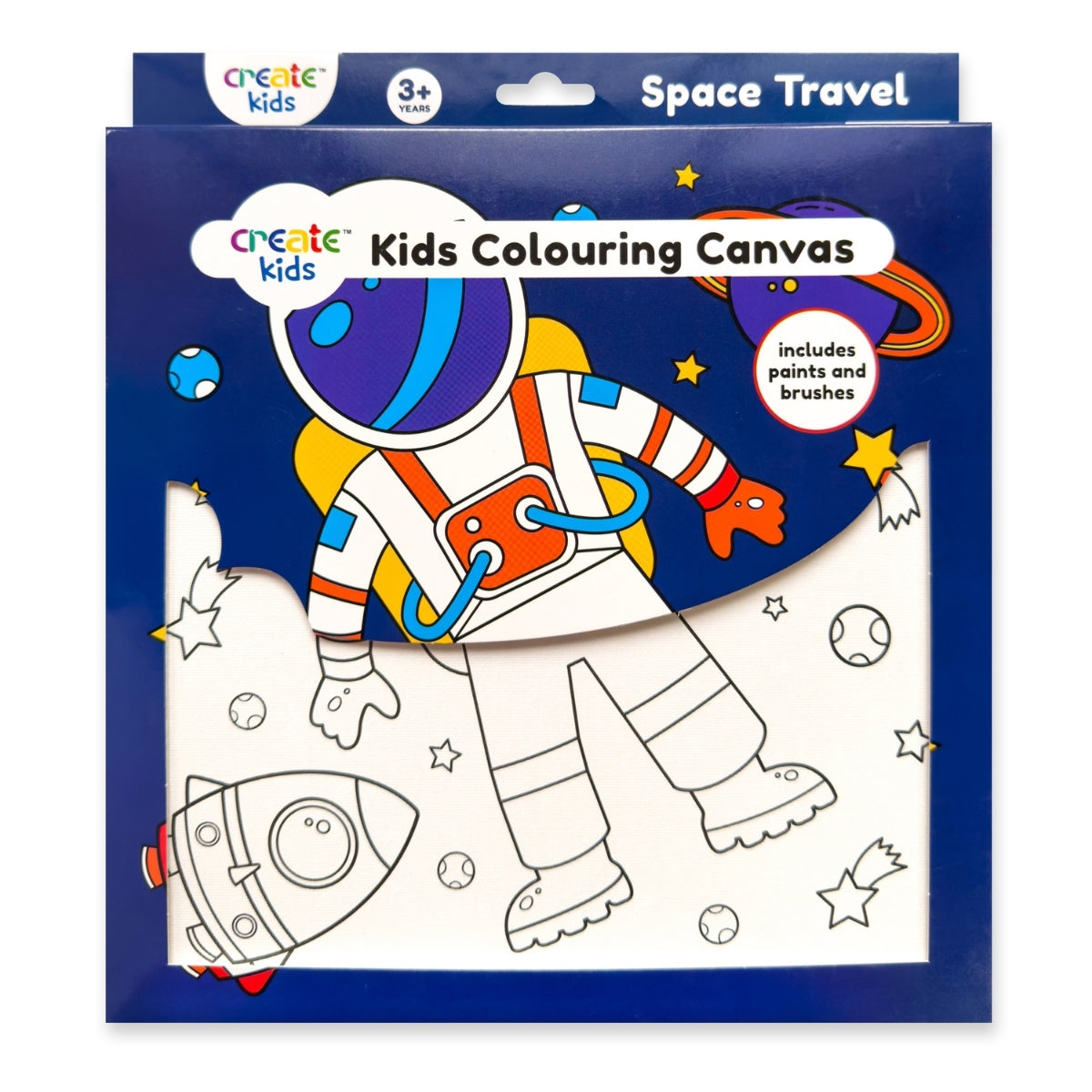 Colouring Canvas Kit - Space Travel - Create Kids