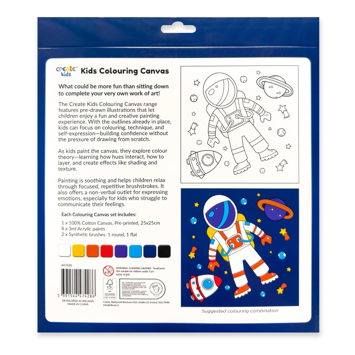 Colouring Canvas Kit - Space Travel - Create Kids image 2