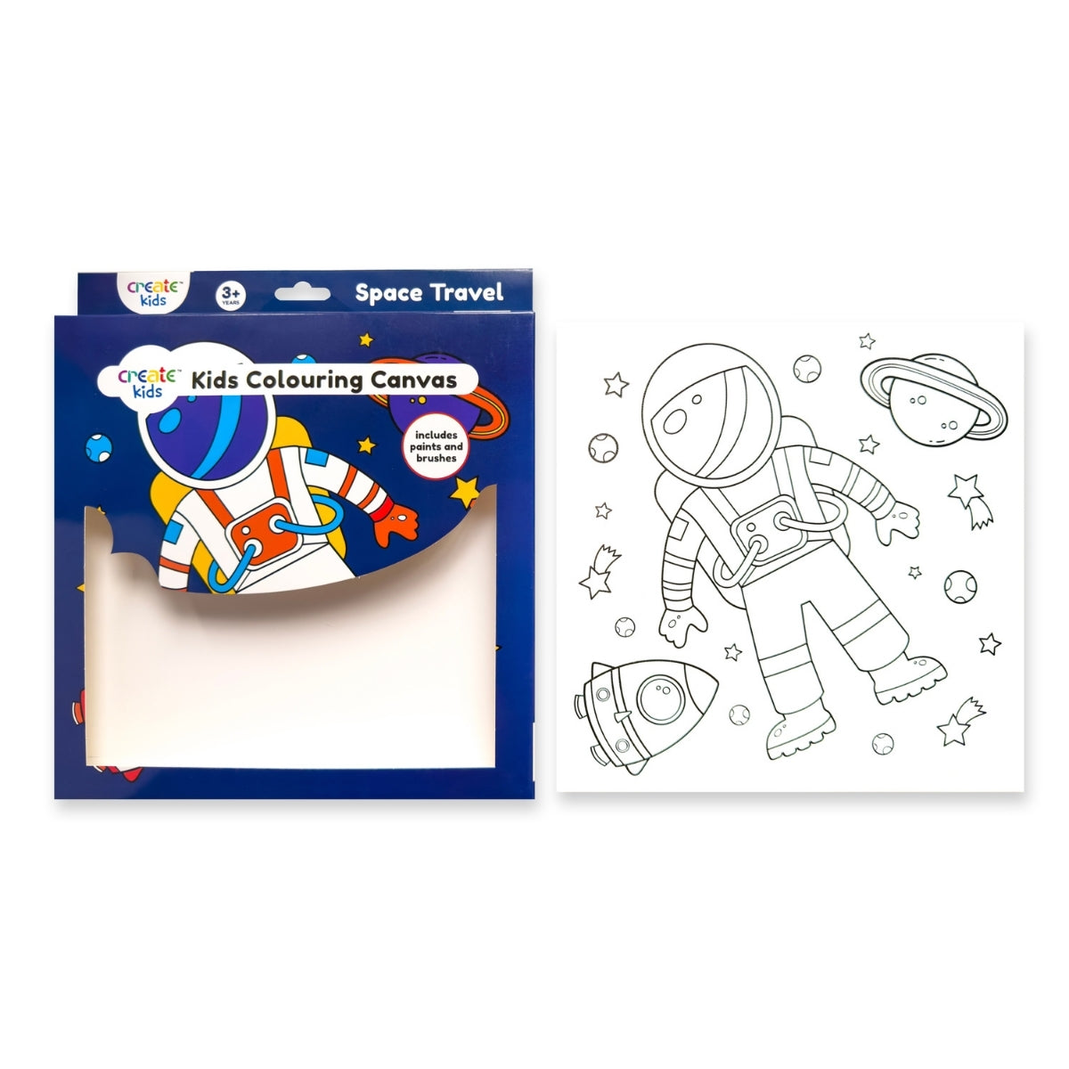 Colouring Canvas Kit - Space Travel - Create Kids image 3