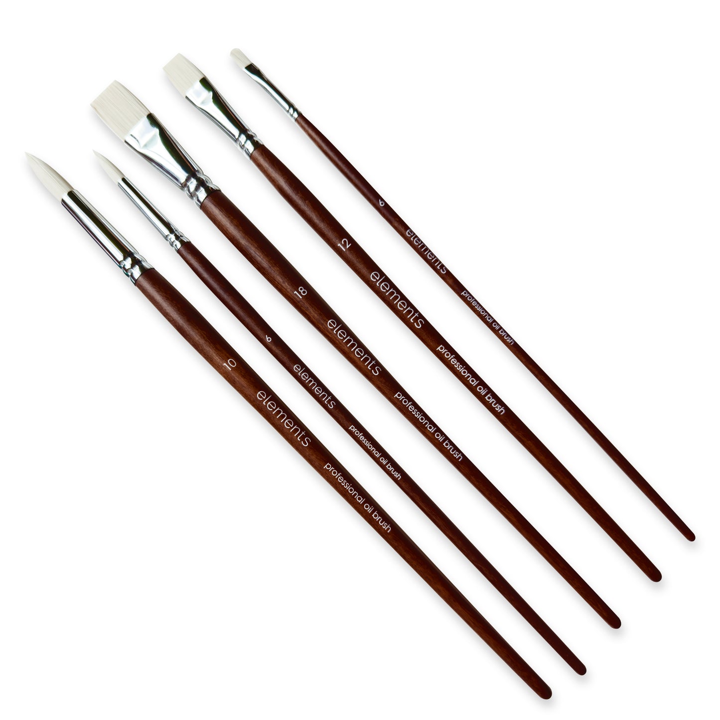 Elements Professional Oil Brush pk.5 – Premium Artist Brush Set