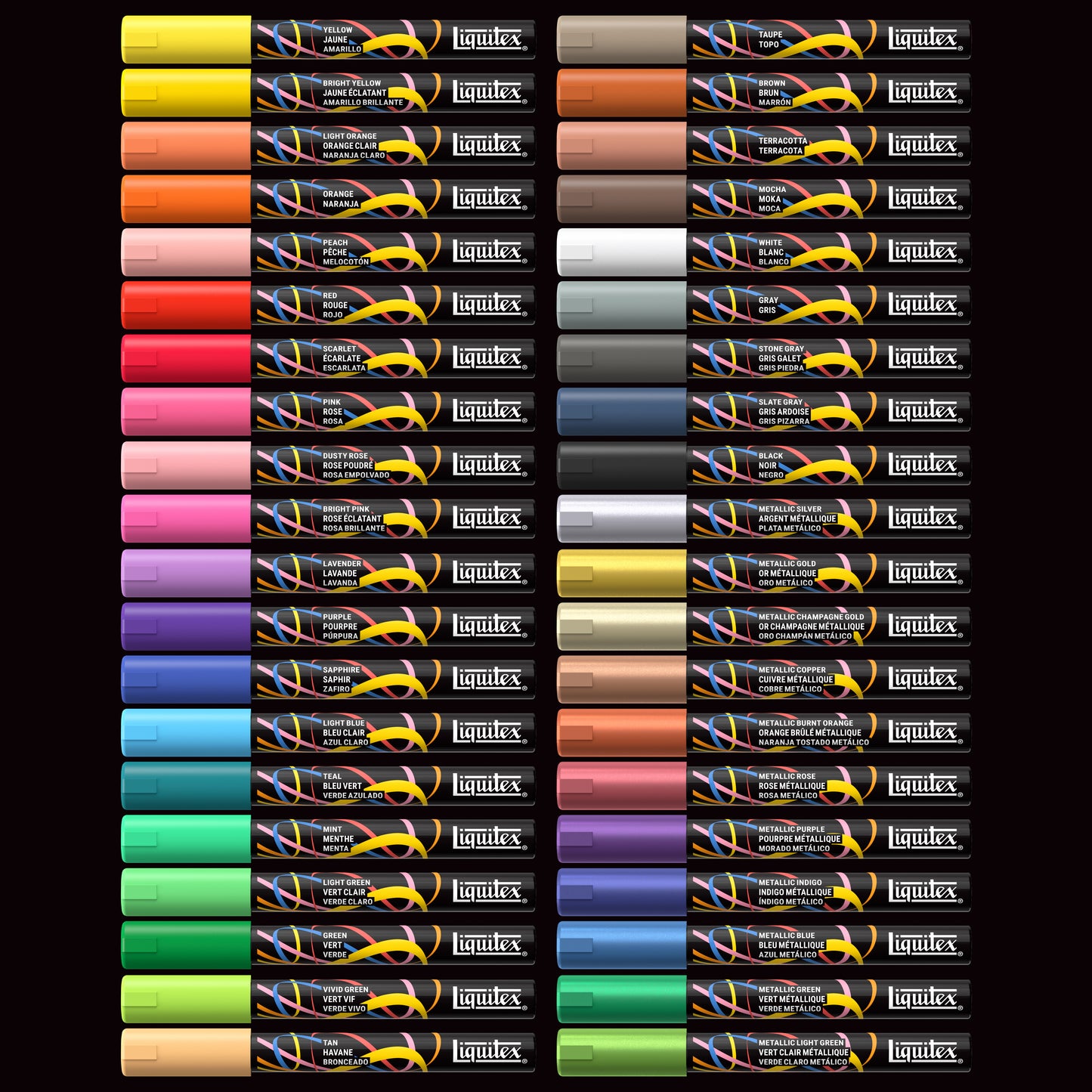 Liquitex LQX Marker Set 40 Pack 40x2mm