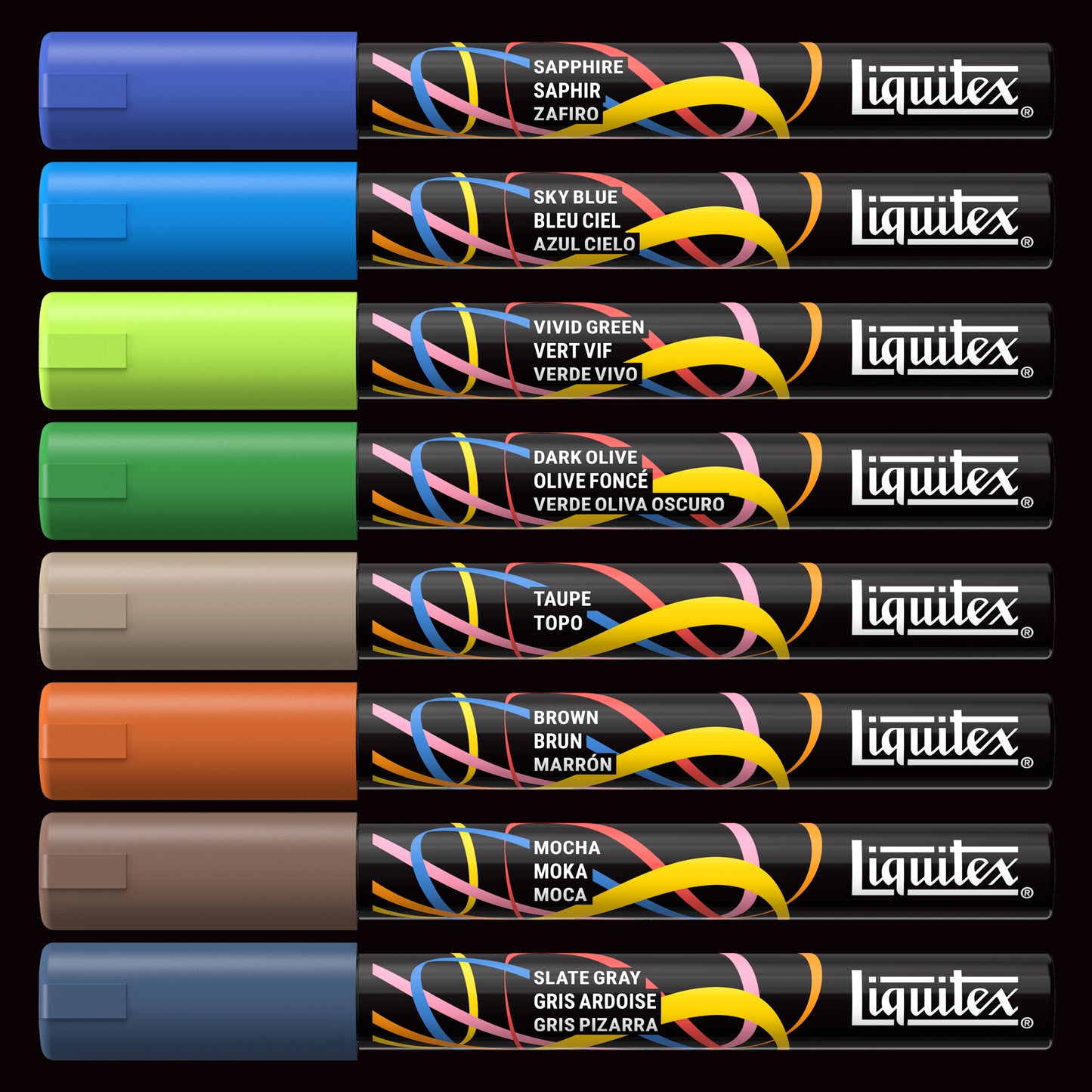 Liquitex LQX Marker Set 8 Pack 8x2mm Set 5