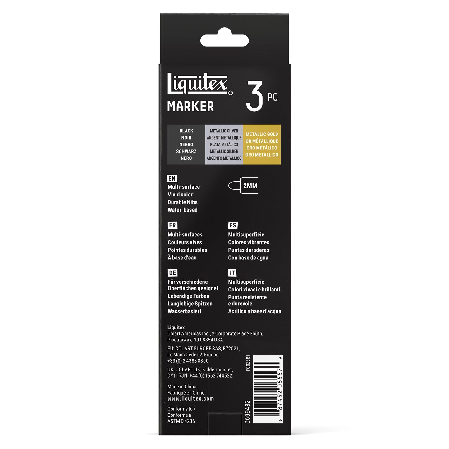 Liquitex LQX Marker Set 3 Pack 3x2mm Set 2