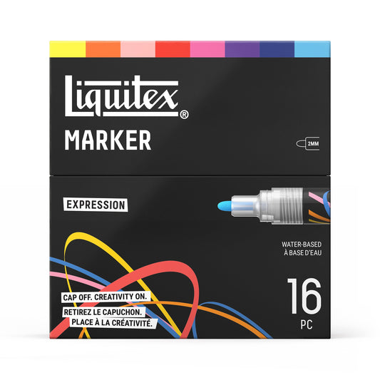 Liquitex LQX Marker Set 16 Pack 16x2mm