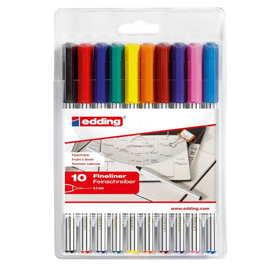 Edding 89 Fineliner – Wallet of 10 by Edding
