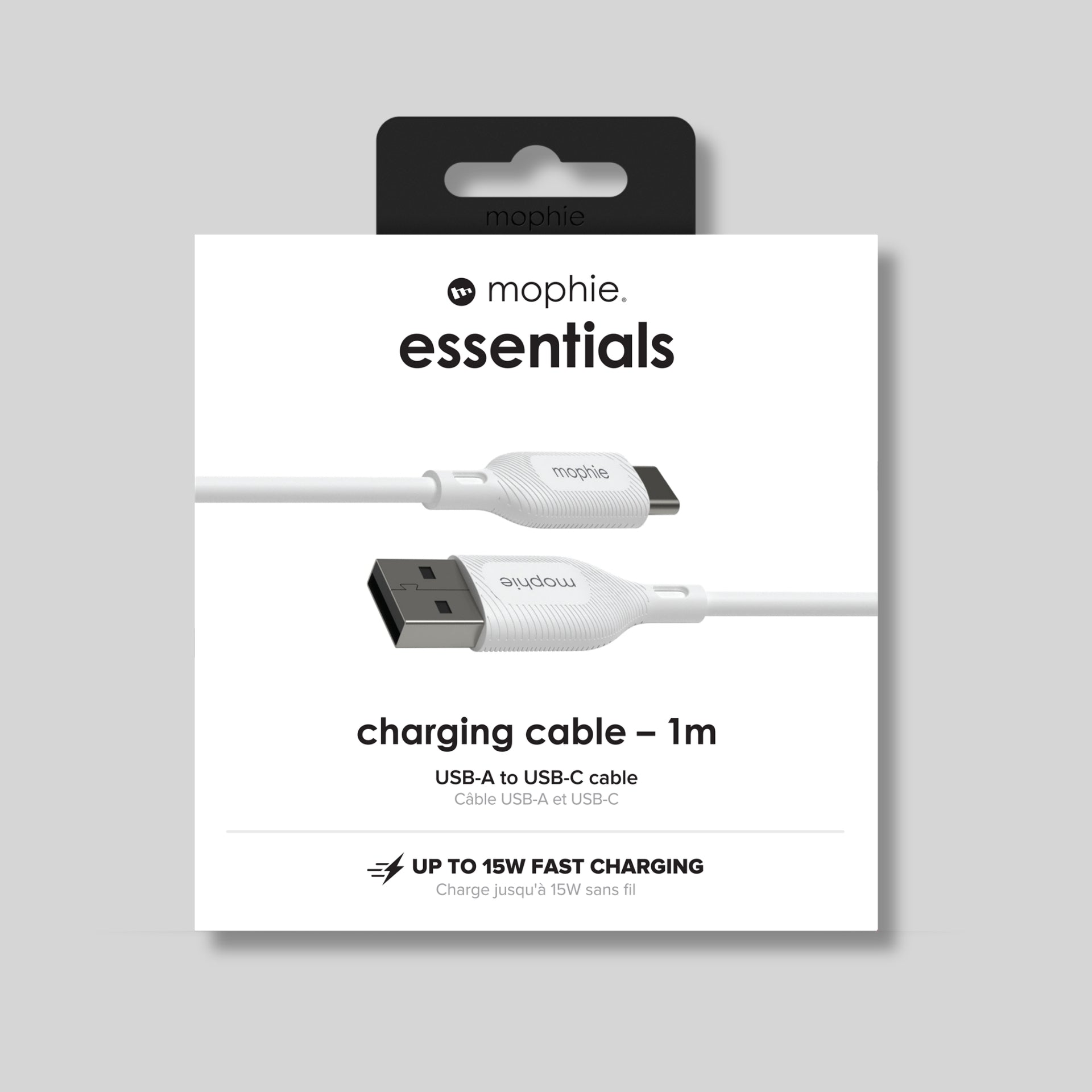 Mophie Essentials USB-A to USB-C Charging Cable 1m – White