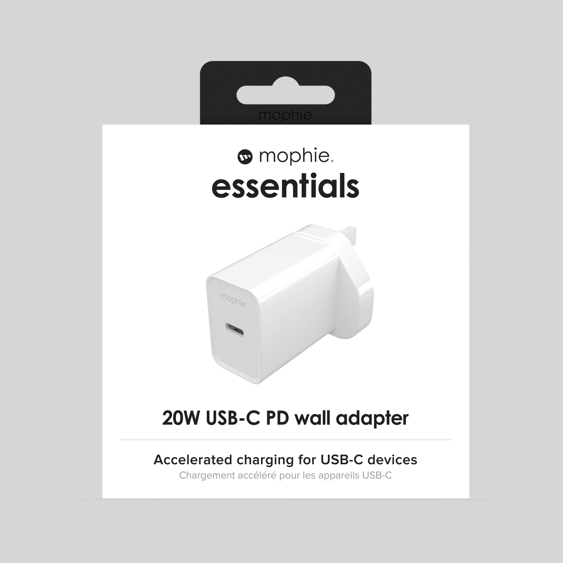 Mophie Essentials 20W USB-C PD Wall Adapter – White (UK)