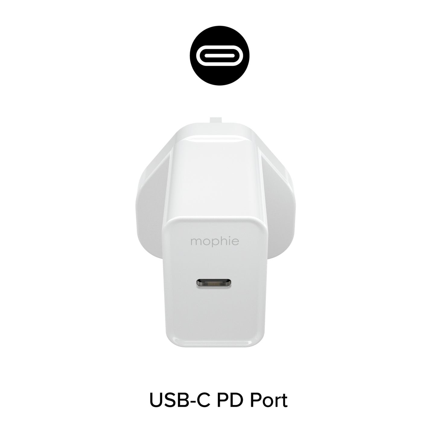 Mophie Essentials 20W USB-C PD Wall Adapter – White (UK)