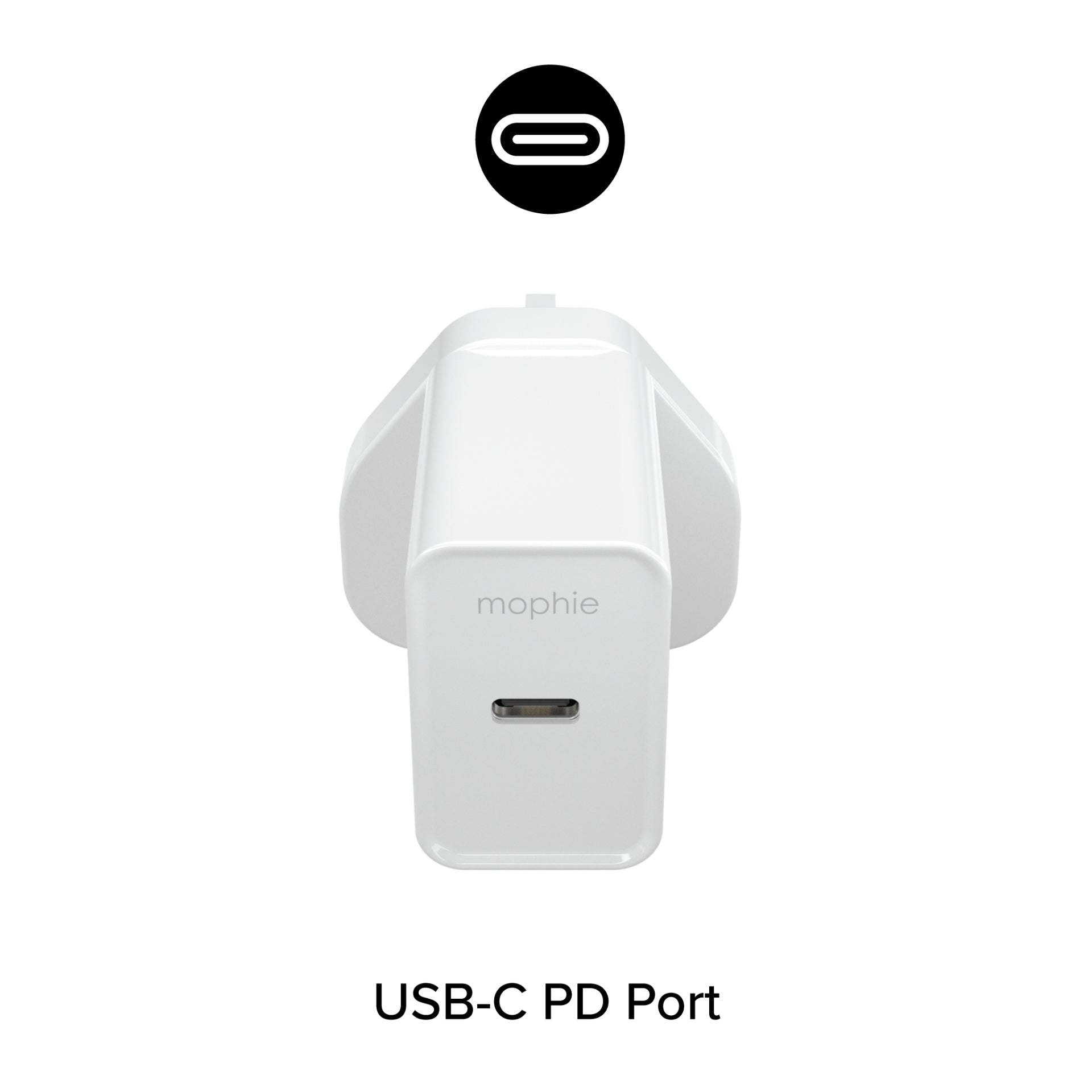 Mophie Essentials 20W USB-C PD Wall Adapter – White (UK)