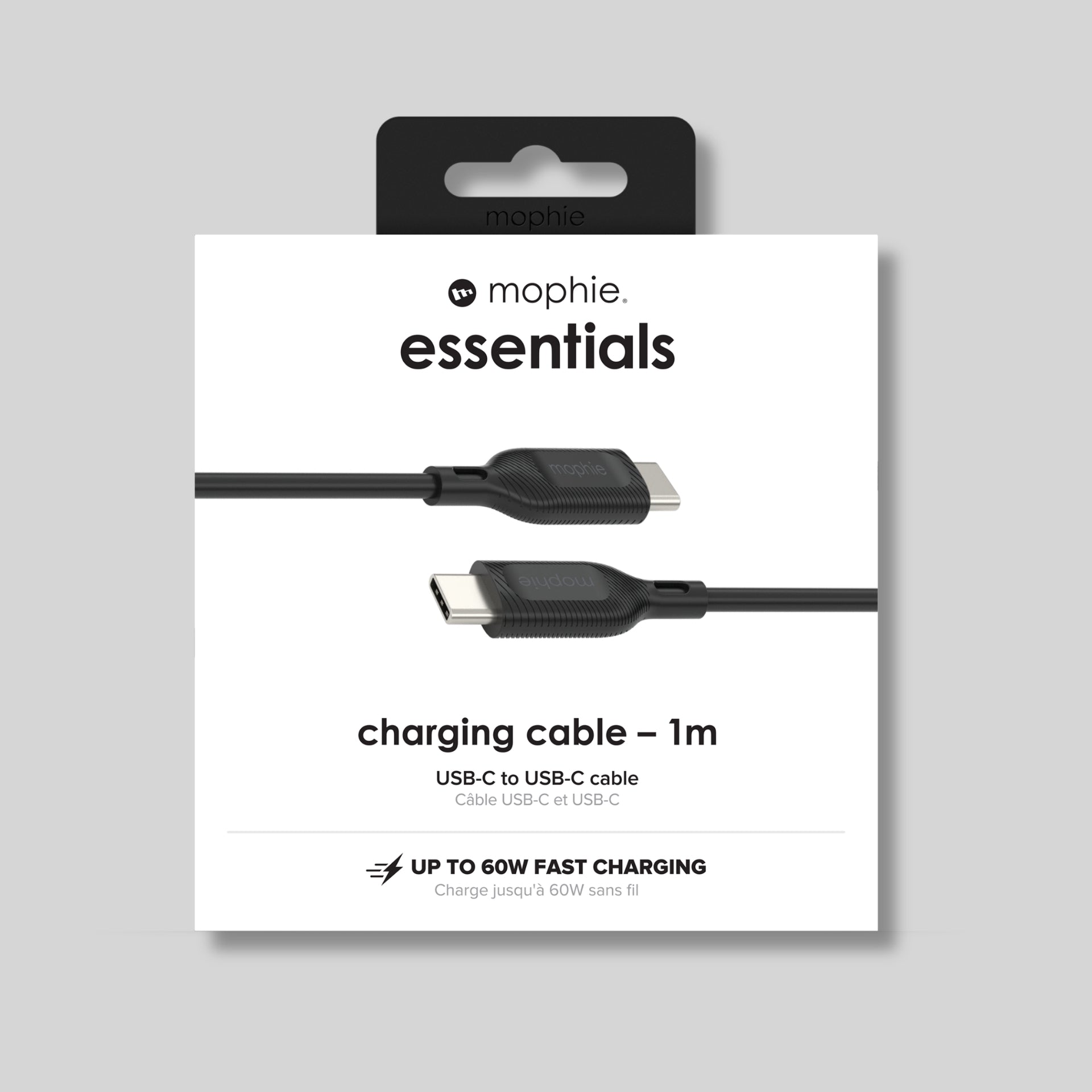 Mophie Essentials USB-C to USB-C Charging Cable 1m – Black