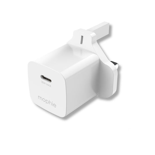 Mophie Essentials 30W USB-C PD GaN Wall Adapter – White (UK)