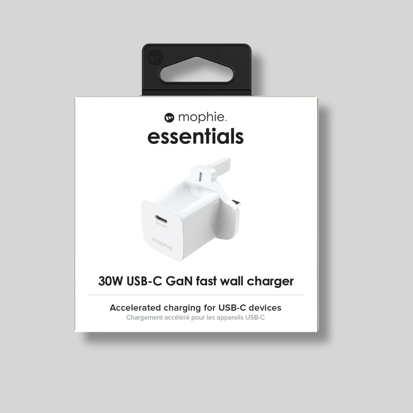 Mophie Essentials 30W USB-C PD GaN Wall Adapter – White (UK)