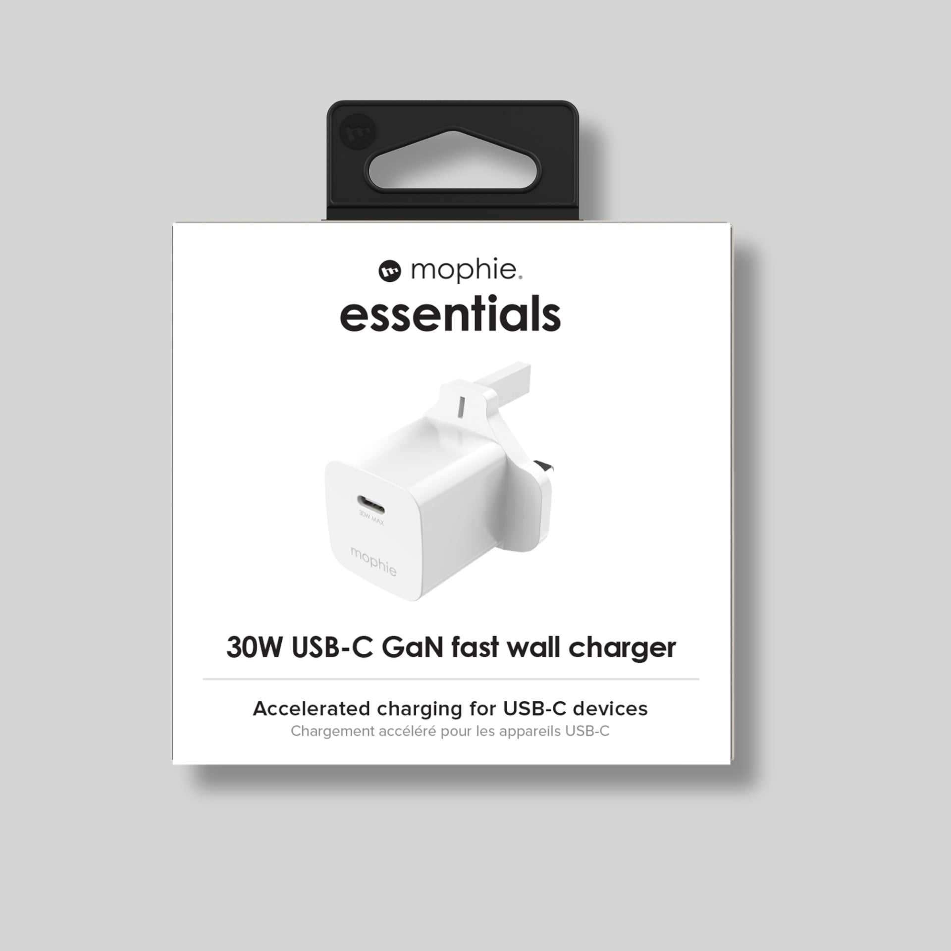 Mophie Essentials 30W USB-C PD GaN Wall Adapter – White (UK)