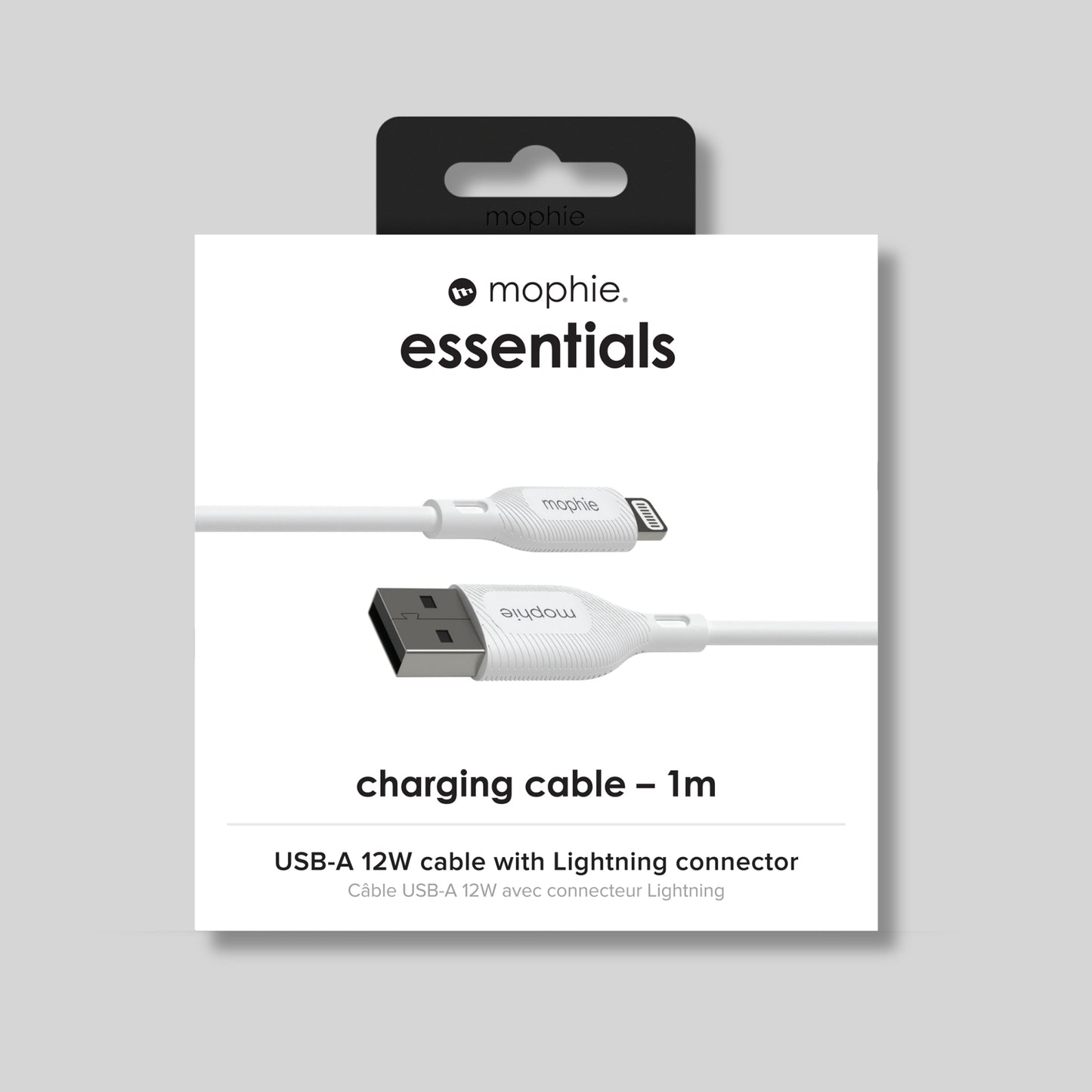 Mophie Essentials USB-A to Lightning Charging Cable 1m – White