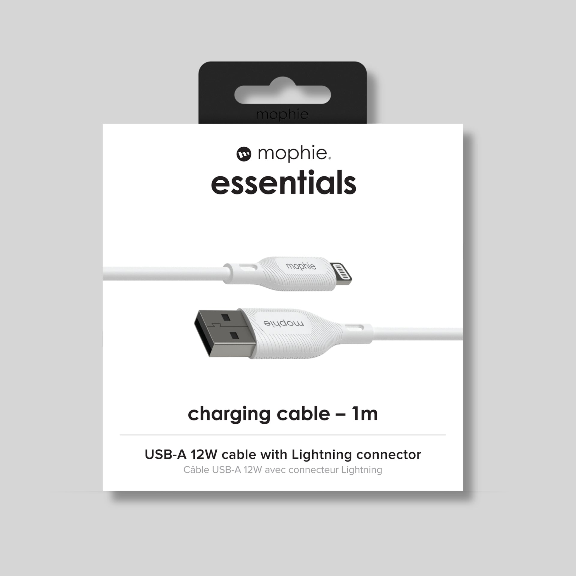 Mophie Essentials USB-A to Lightning Charging Cable 1m – White