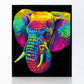 Diamond Dotz Rolled Flock Canvas – Neon Elephant – 35 x 46cm