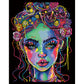 Diamond Dotz Rolled Flock Canvas – Neon Electric Beauty – 35 x 46cm