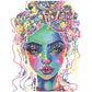 Diamond Dotz Rolled Flock Canvas – Neon Electric Beauty – 35 x 46cm